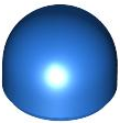 Dome 1 x 1 x 2/3 in Blue