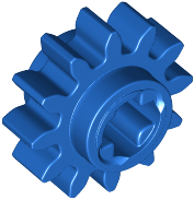 Technic Gear 12 Tooth with Axle Hole in Blue