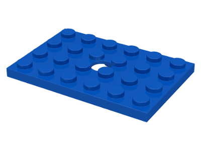 Plate Special 4 x 6 with Hole in Blue