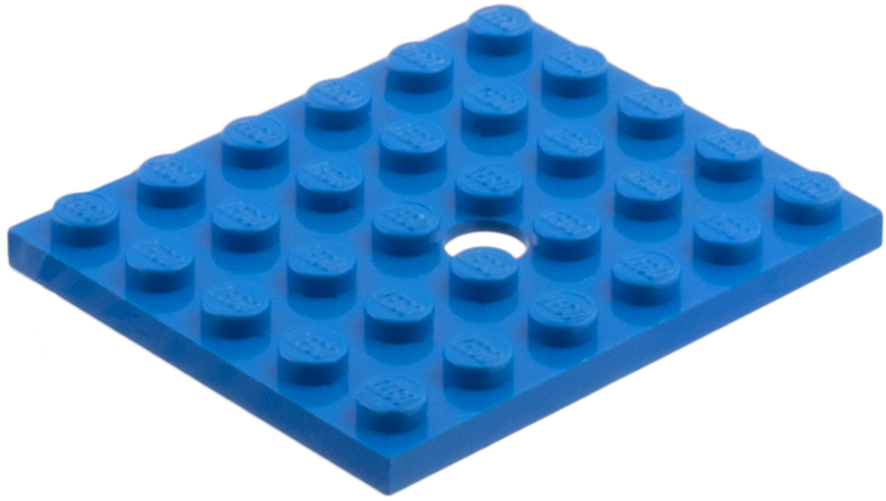 Plate Special 5 x 6 with Hole in Blue