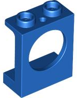 Window 1 x 2 x 2 Plane, Round Hole in Blue