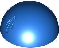 Technic Panel Dome 5 x 5 with Axle Holes in Blue