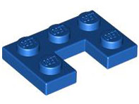 Plate 2 x 3 with 1 x 1 Cutout in Blue