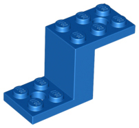 Bracket 5 x 2 x 2 1/3 with Holes, Inside Stud Holder in Blue