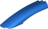 Brick Round, Curved 10 x 2 x 2 with Rounded End Left in Blue