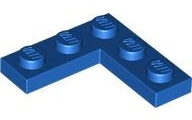 Plate 3 x 3 Corner in Blue