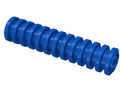 Hose, Ribbed 7mm D. 4L / 3.2cm in Blue