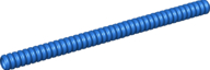 Hose, Ribbed 7mm D. 14L / 11.2cm in Blue