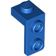 Bracket 1 x 1 - 1 x 2 in Blue