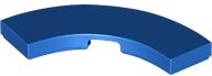 Tile 3 x 3 Curved, Macaroni in Blue