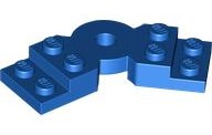 Plate Angled 2 x 2 with Step and Hole in Center in Blue