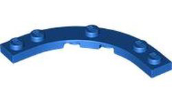 Plate Round Corner 5 x 5 with 4 x 4 Round Cutout in Blue