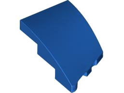 Brick Wedged, Curved 3 x 2 with Stud Notch Left in Blue