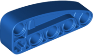 Technic Beam 2 x 5 L-Shape with Quarter Ellipse Thick in Blue