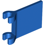 Flag 2 x 2 Square, Flared Clip Edge [Thick Clips] in Blue