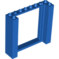 Door Frame Double 2 x 8 x 6 in Blue