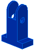 Train Level Crossing Gate Type 1, Base in Blue