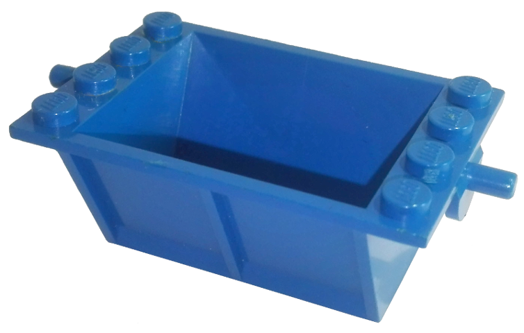 Tipper Bucket 4 x 6 x 2 in Blue