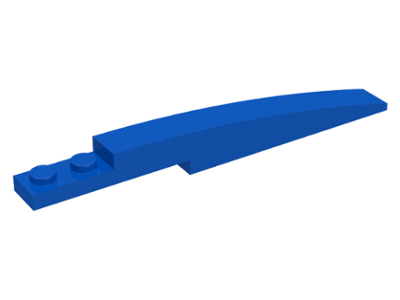 Brick Curved 10 x 1 [Asymmetric Inside Ridges] in Blue