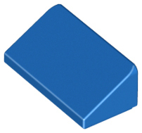 Brick Sloped 30° 1 x 2 x 2/3 in Blue