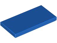 Tile 2 x 4 with Groove in Blue