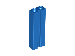 Brick Special 1 x 2 x 5 with Groove in Blue