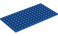 Plate 8 x 16 in Blue