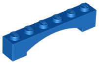 Brick Arch 1 x 6 Raised Arch in Blue