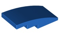 Brick Curved 4 x 2 No Studs in Blue