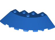 Brick Round Corner 6 x 6 with 33° Slope and Facet Cutout in Blue