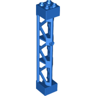 Support 2 x 2 x 10 Girder Triangular Vertical - Type 4 - 3 Posts, 3 Sections in Blue
