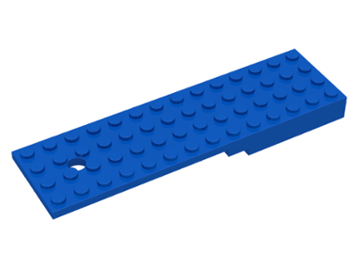 Vehicle Base, Trailer 4 x 14 x 1 in Blue