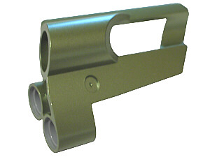 Technic Panel Fairing # 5 Small Short, Large Hole, Side A in Metallic Green
