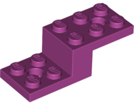 Bracket 5 x 2 x 1 1/3 with Holes, Pin Bottom in Magenta