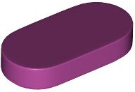 Tile Round 1 x 2 in Magenta