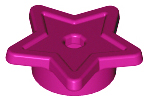 Tile, Star with Stud Holder, Pin Hole in Magenta
