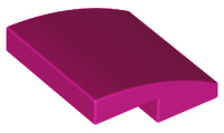 Brick Curved 2 x 2 x 2/3 in Magenta