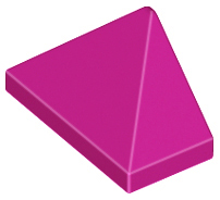 Brick Sloped 45° 2 x 1 Triple with Inside Stud Holder in Magenta