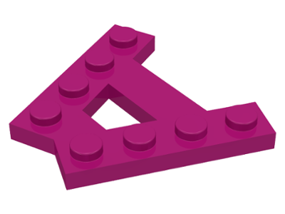Wedge Plate 4 Stud 45° Angle Plate in Magenta