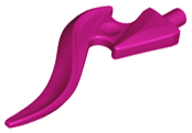 Wave / Flame Rounded Single with Pin in Magenta