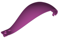 Panel 4 x 4 x 13 Curved Tapered with Clip at Each End in Magenta