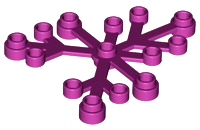 Plant, Leaves 6 x 5 in Magenta