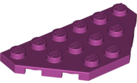 Wedge Plate 3 x 6 Cut Corners in Magenta
