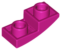 Brick Curved Inverted 2 x 1 in Magenta