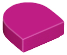 Tile Round 1 x 1 Half Circle in Magenta
