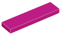 Tile 1 x 4 with Groove in Magenta