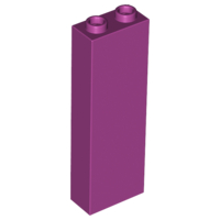 Brick 1 x 2 x 5 with Hollow Studs in Magenta