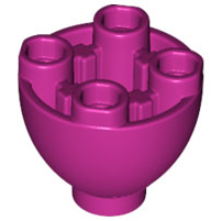 Brick Round 2 x 2 x 1 1/3 Inverted in Magenta