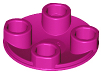 Plate Round 2 x 2 with Rounded Bottom [Boat Stud] in Magenta
