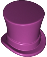 Tall Top Hat [PLAIN] in Magenta